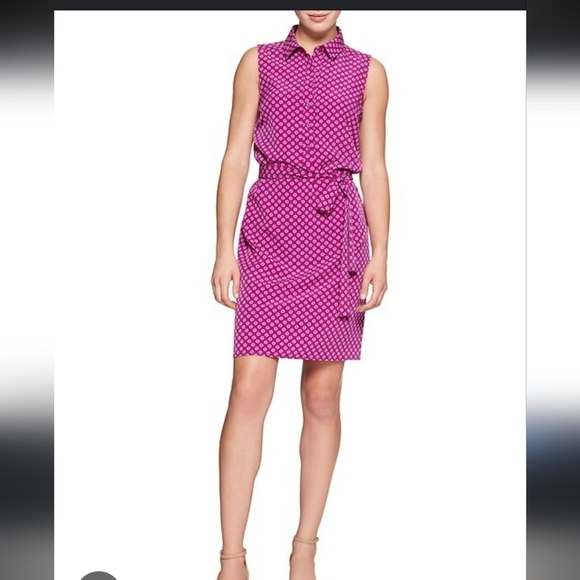 Banana Republic Purple Collard Sleeveless Dress Plus Size 14 - Picture 1 of 5